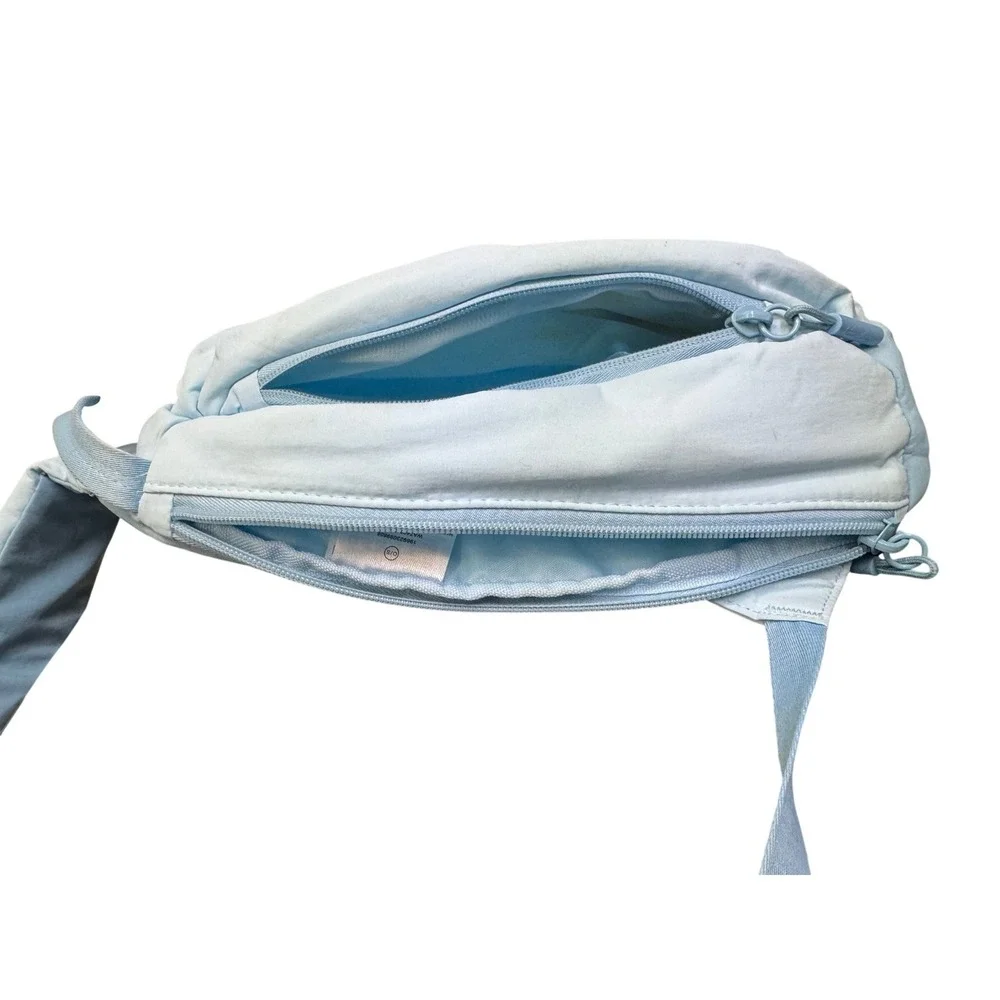 Hurley Light Blue Sling Backpack Padded‎ Crossbody Shoulder Bag Sporty Y2K Surf